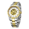 40mm Male Wrist Watch 50M Waterproof Golden Stainless Steel Belt