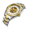 40mm Male Wrist Watch 50M Waterproof Golden Stainless Steel Belt
